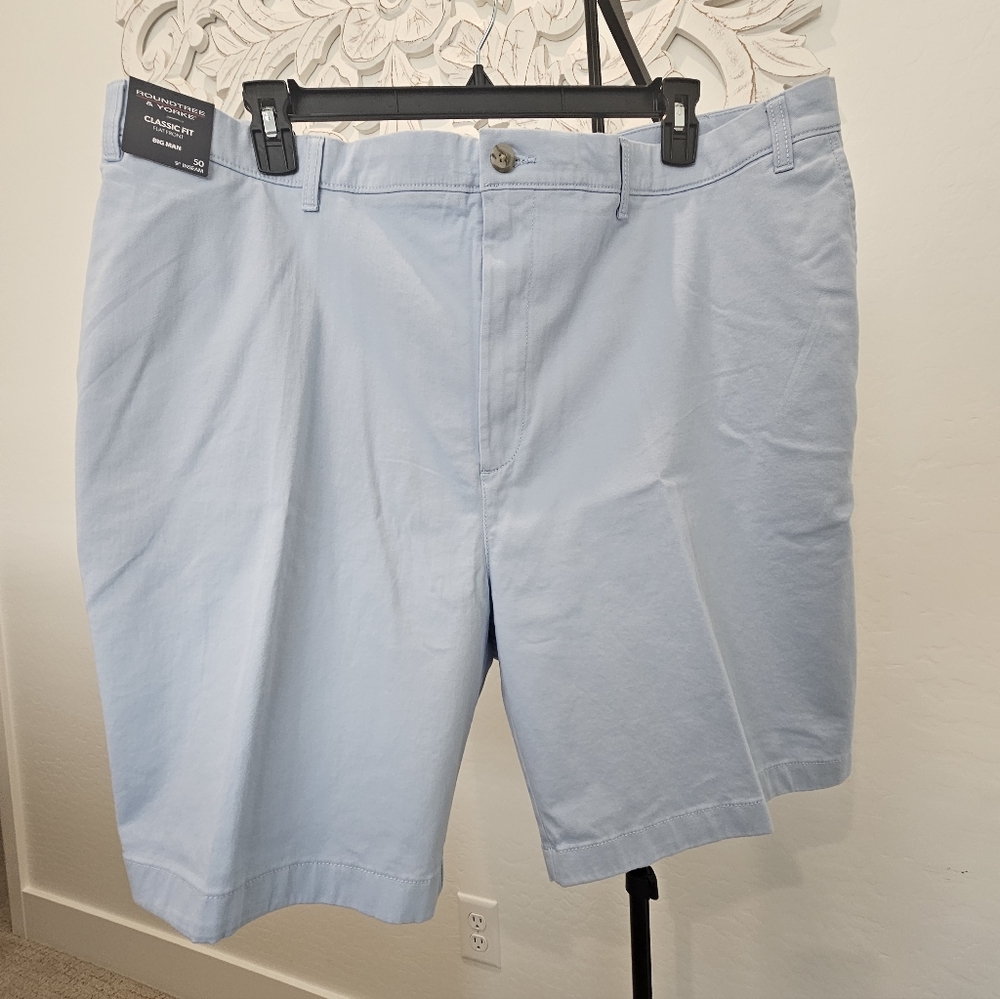 The Cloud Golf Sky Blue Flat Front Shorts Big Man's Sz 46" & 50" × 9" NWT - Picture 3 of 7